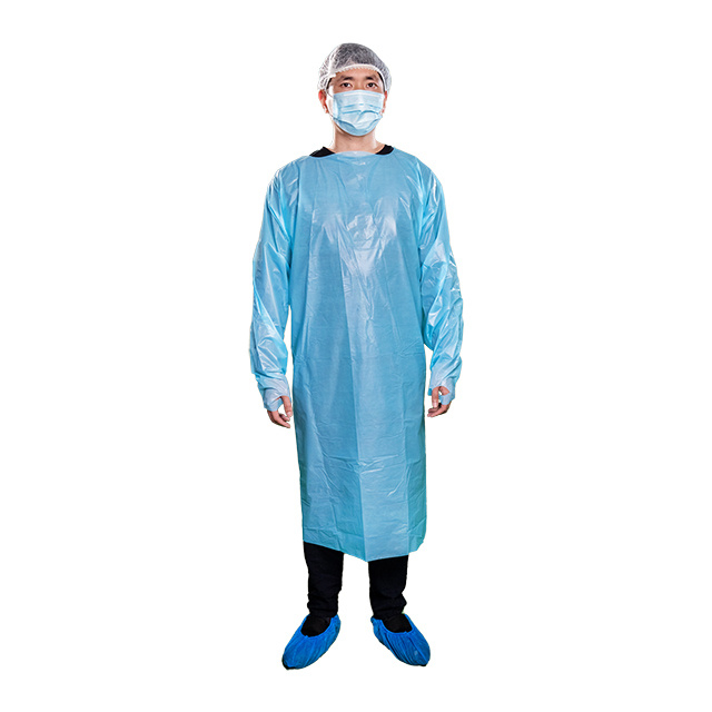 CPE gown with thumbhole