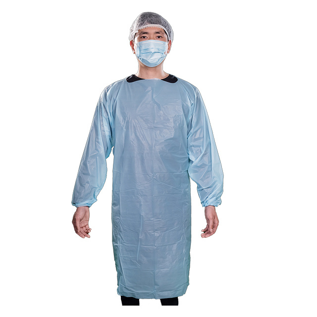 CPE gown with elastic band