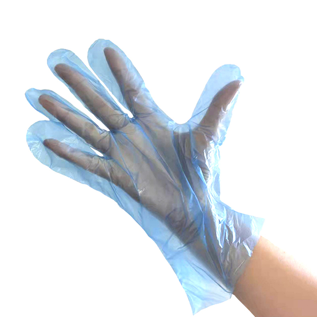 HDPE glove blue color 