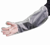 Clear CPE elbow length glove with elastic band